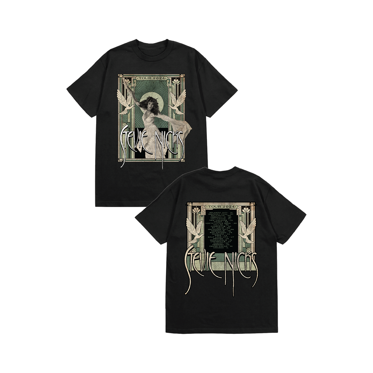 Stevie Nicks Tour 2024 Tee Black