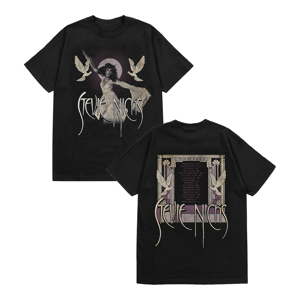 Stevie Nicks Tour 2025 Dancing Doves Tee