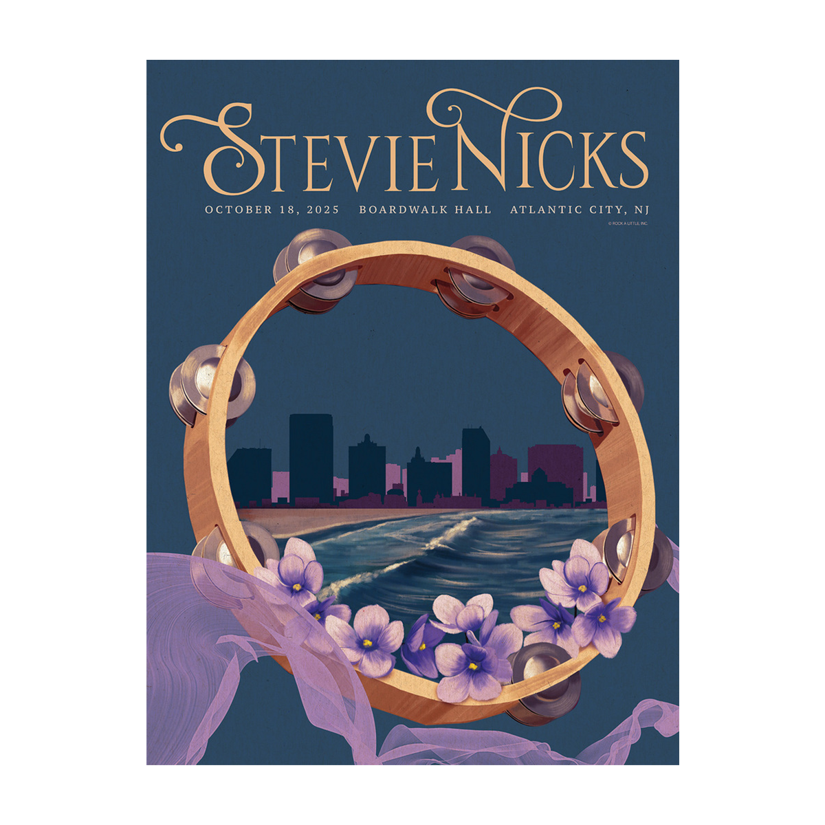 Stevie Nicks 2025 Tour Poster - Atlantic City