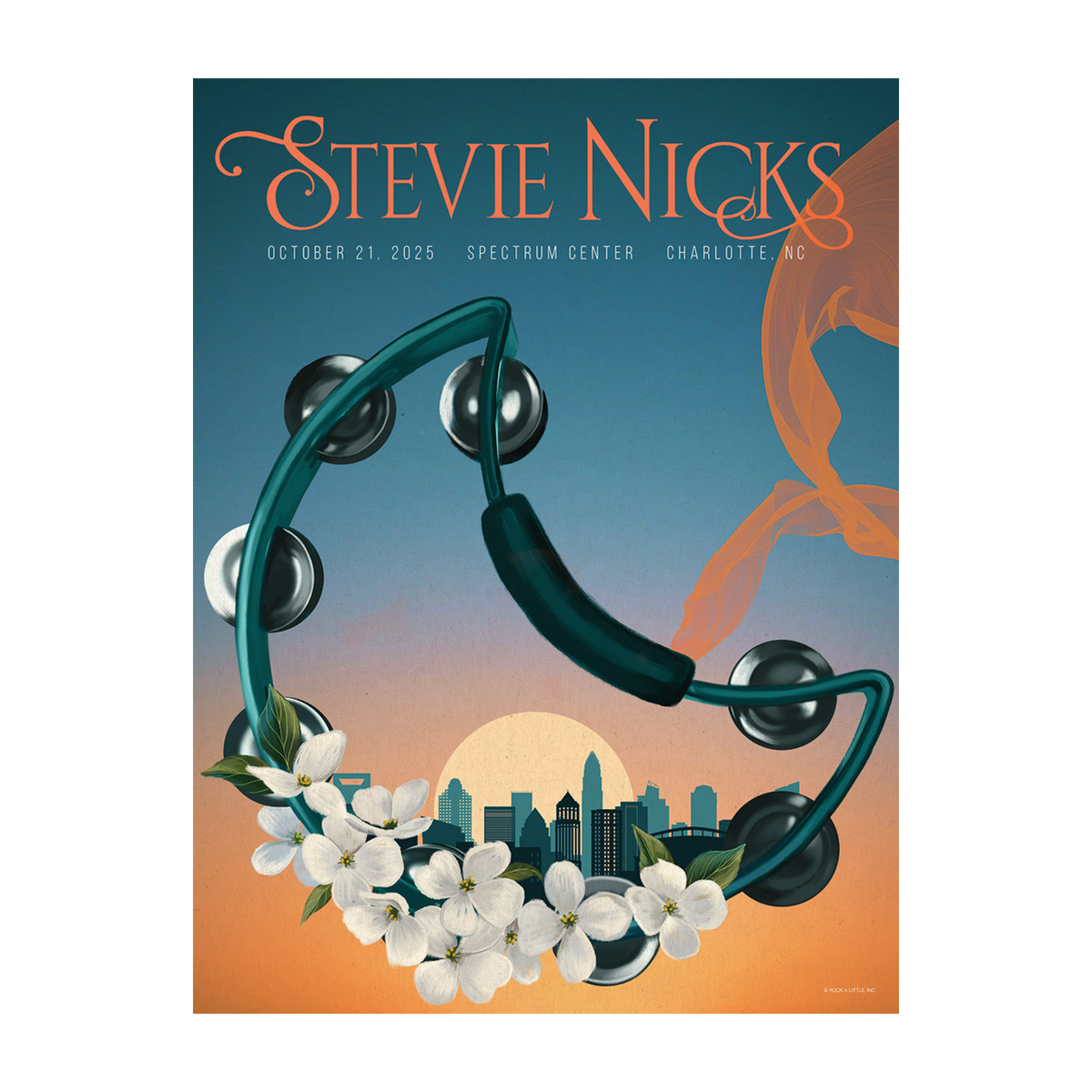 Stevie Nicks 2025 Tour Poster - Charlotte