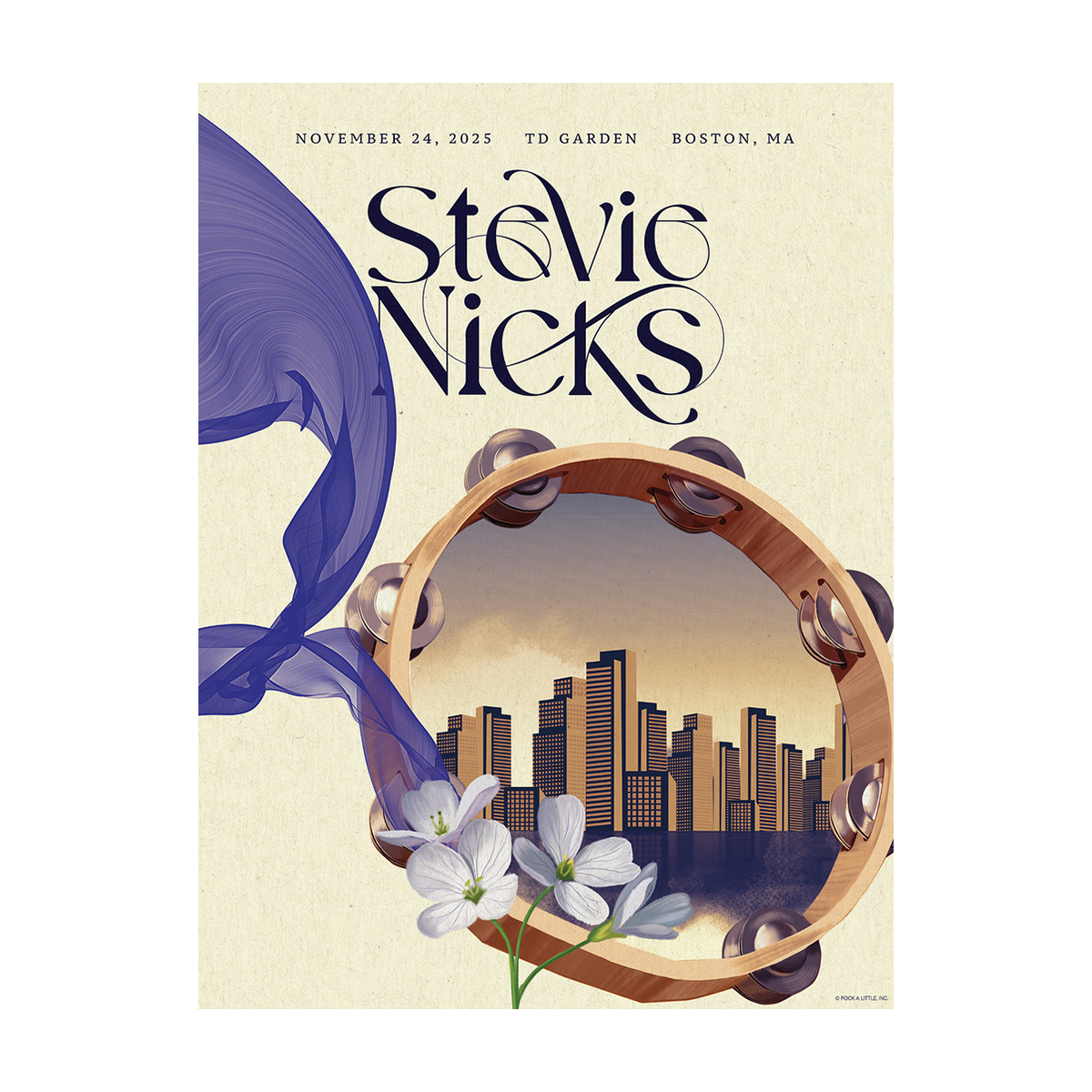 Stevie Nicks 2025 Tour Poster - Boston