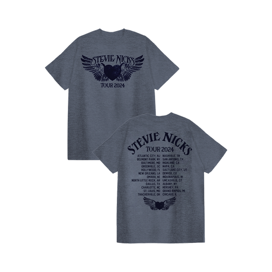 Stevie Nicks Tour 2024 Tee - Heather Navy