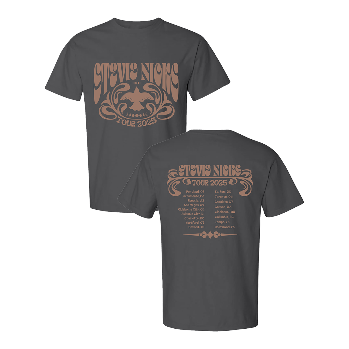 Stevie Nicks Tour 2025 Dove Moon Phases Tee