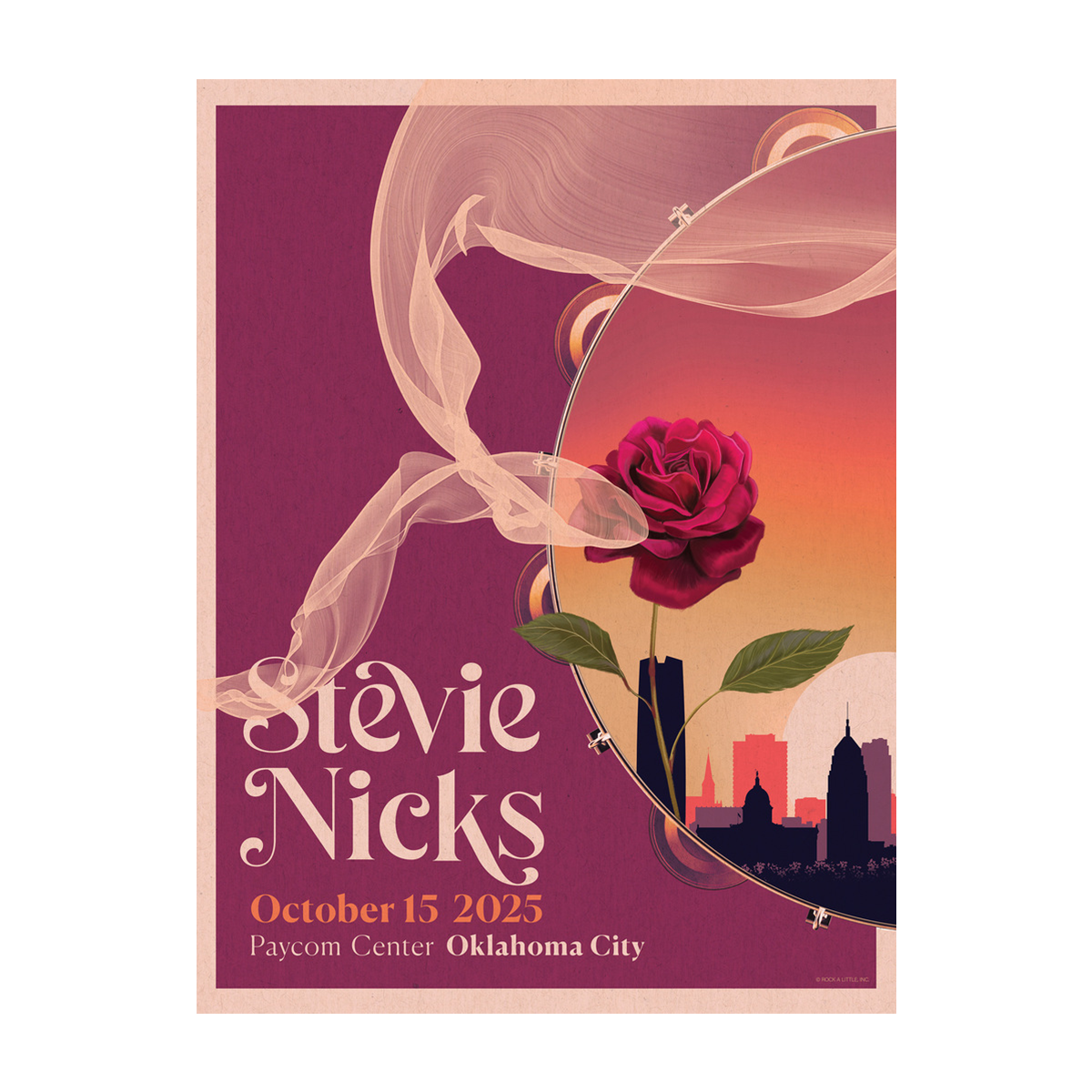 Stevie Nicks 2025 Tour Poster - Oklahoma City