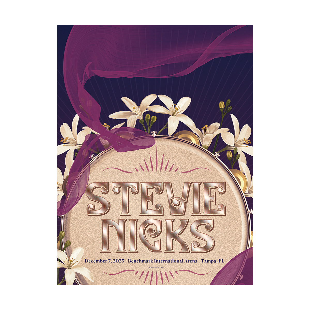 Stevie Nicks 2025 Tour Poster - Tampa