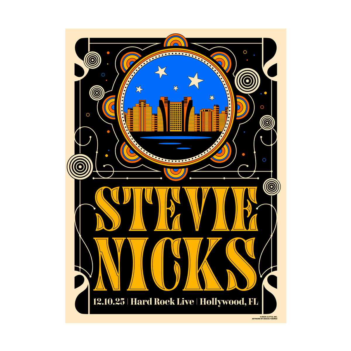 Stevie Nicks 2025 Tour Poster - Hollywood